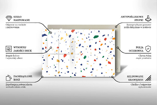 Steklena podloga za rezanje Pisana kamnina