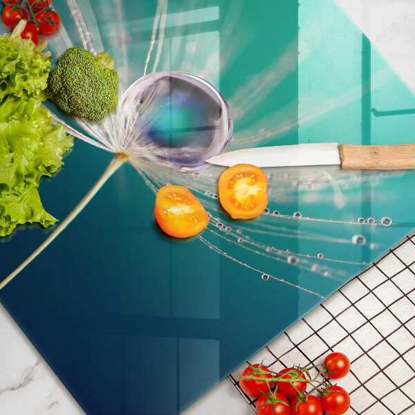 Steklena podloga za rezanje Rosa na regratu