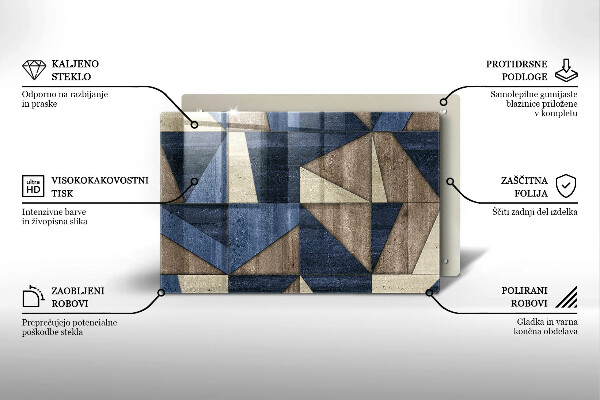 Steklena podloga za rezanje Geometrijska abstrakcija