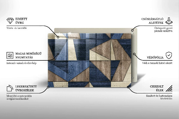 Steklena podloga za rezanje Geometrijska abstrakcija