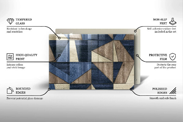 Steklena podloga za rezanje Geometrijska abstrakcija