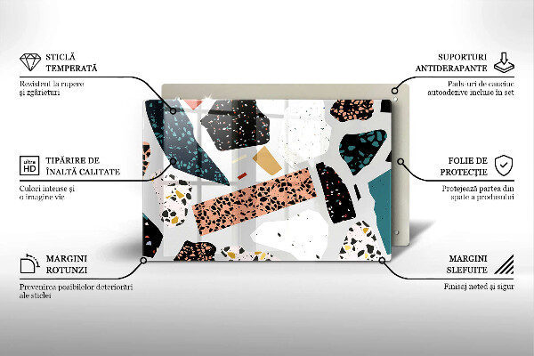 Steklena podloga za rezanje Kamenina