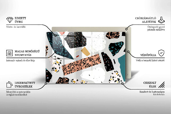 Steklena podloga za rezanje Kamenina