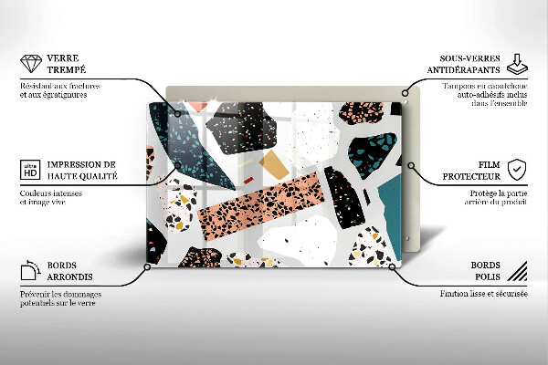 Steklena podloga za rezanje Kamenina