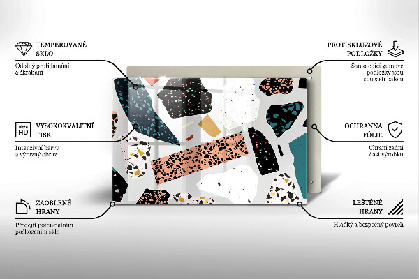 Steklena podloga za rezanje Kamenina