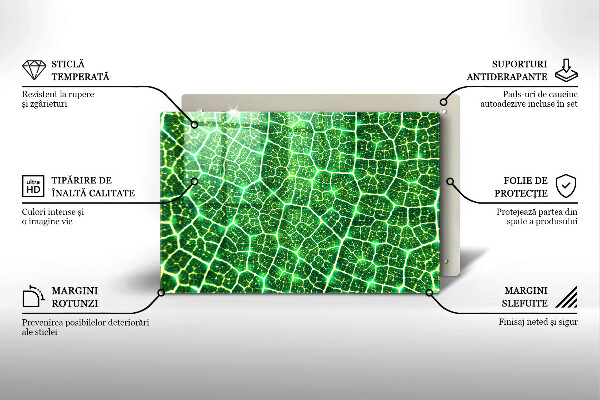 Steklena podloga za rezanje Struktura listov