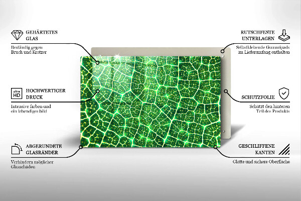 Steklena podloga za rezanje Struktura listov