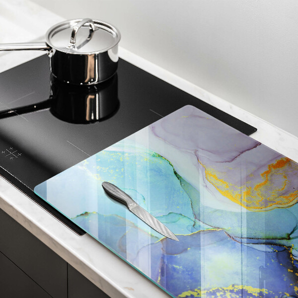 Steklena podloga za rezanje Razpokan zlati kamen