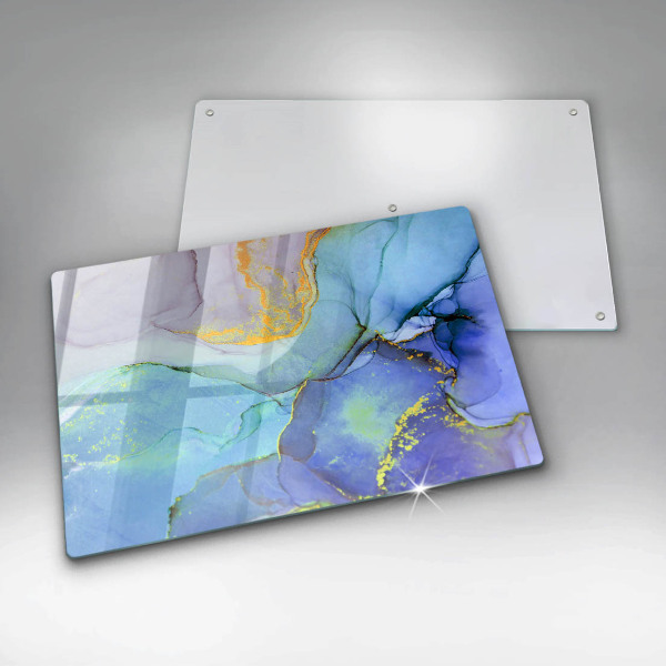 Steklena podloga za rezanje Razpokan zlati kamen