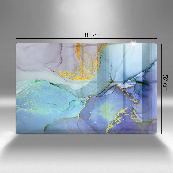 Steklena podloga za rezanje Razpokan zlati kamen