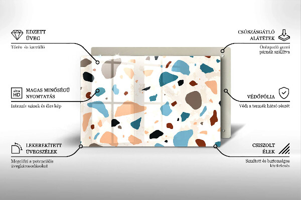 Steklena podloga za rezanje Dekorativna kamenina