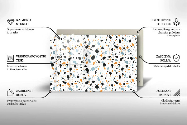 Steklena podloga za rezanje Dekorativna kamenina