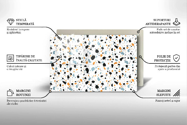 Steklena podloga za rezanje Dekorativna kamenina