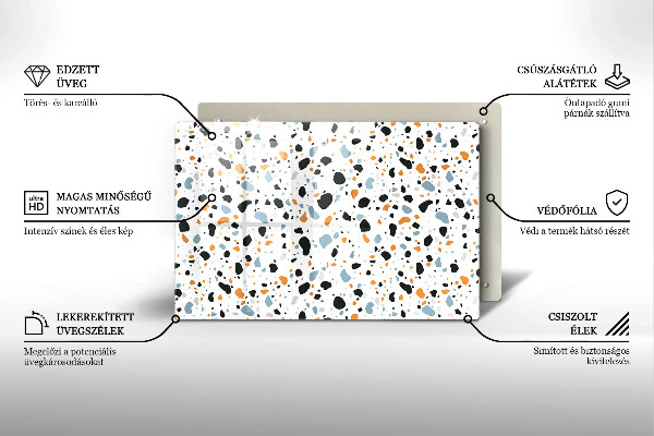 Steklena podloga za rezanje Dekorativna kamenina