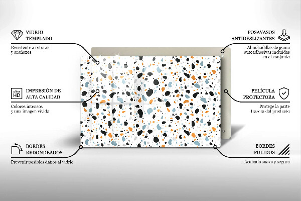 Steklena podloga za rezanje Dekorativna kamenina