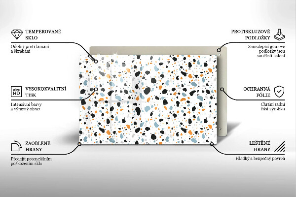 Steklena podloga za rezanje Dekorativna kamenina