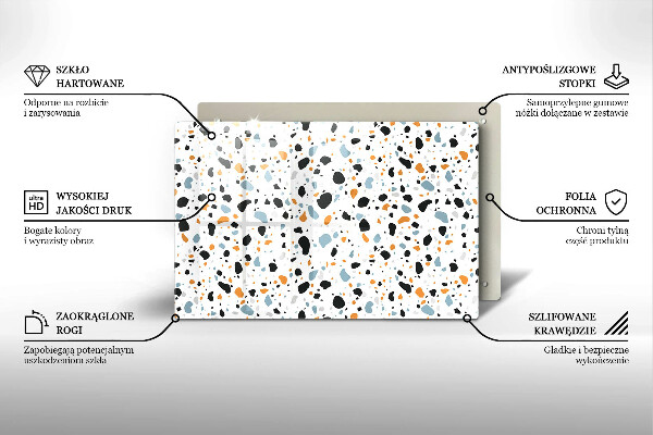 Steklena podloga za rezanje Dekorativna kamenina