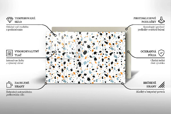Steklena podloga za rezanje Dekorativna kamenina