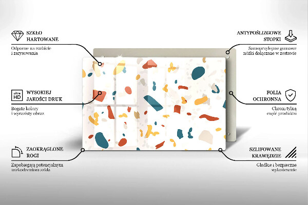 Steklena podloga za rezanje Dekorativna kamenina