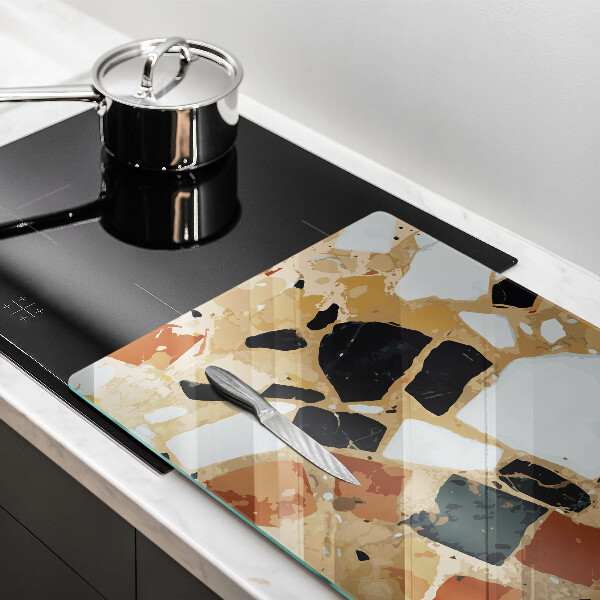 Steklena podloga za rezanje Plošča z okrasnimi kamni