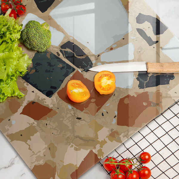 Steklena podloga za rezanje Plošča z okrasnimi kamni