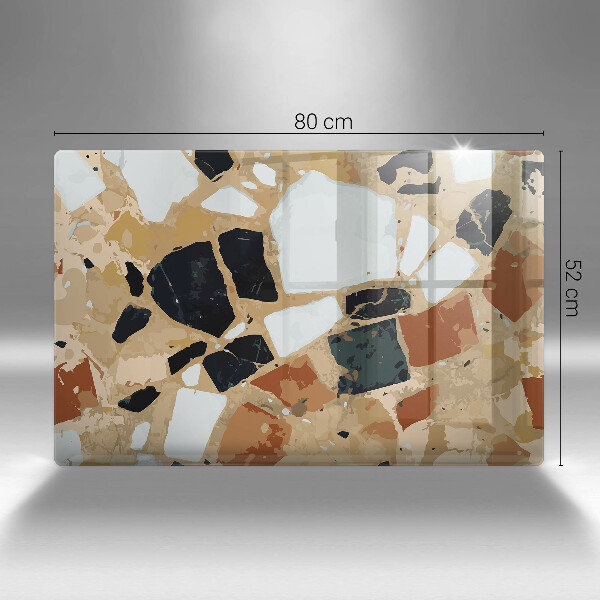 Steklena podloga za rezanje Plošča z okrasnimi kamni