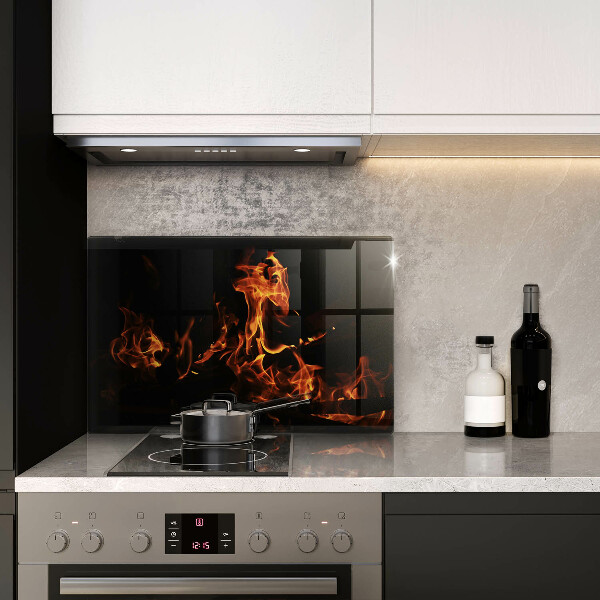 Steklena podloga za rezanje Prižgi živi plamen