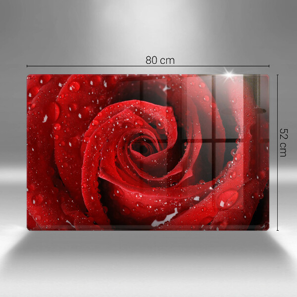 Steklena podloga za rezanje Cvetni listi vrtnice