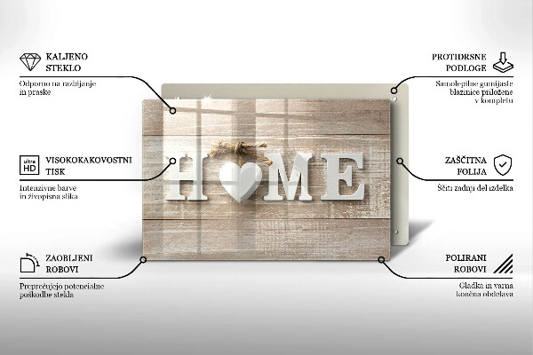 Steklena podloga za rezanje Home
