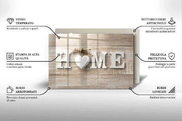 Steklena podloga za rezanje Home