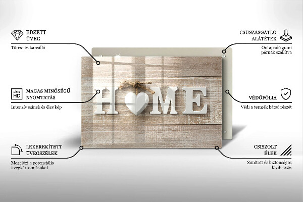 Steklena podloga za rezanje Home