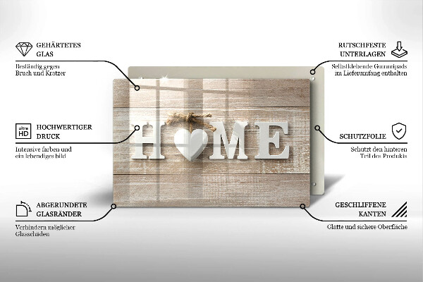 Steklena podloga za rezanje Home