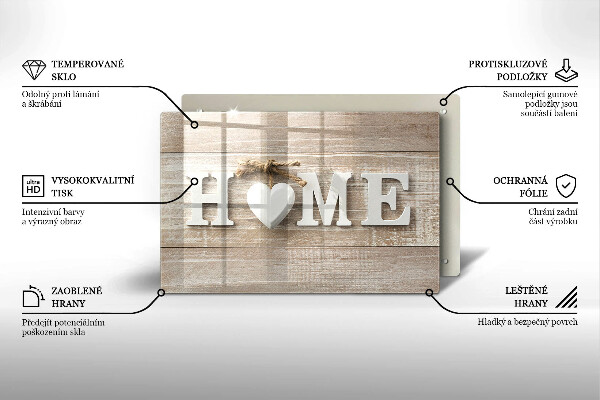Steklena podloga za rezanje Home