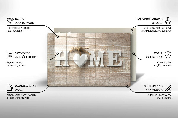 Steklena podloga za rezanje Home