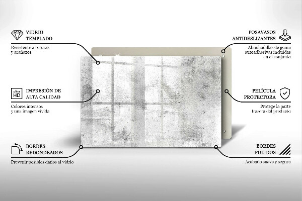 Steklena podloga za rezanje Tekstura betona