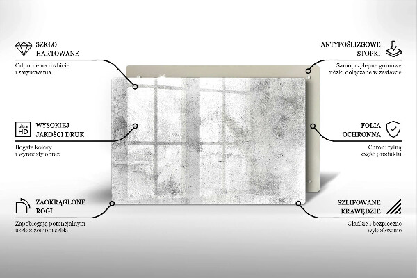 Steklena podloga za rezanje Tekstura betona