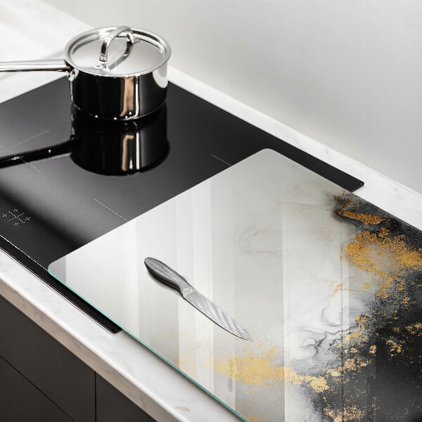 Steklena podloga za rezanje Abstrakcija z zlatom