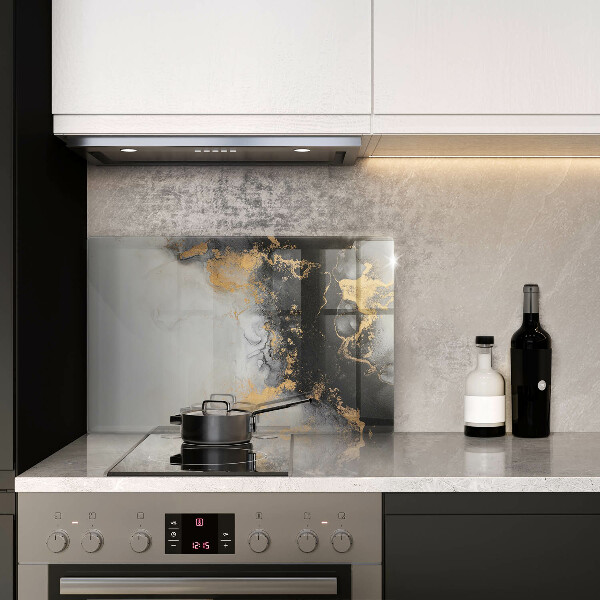 Steklena podloga za rezanje Abstrakcija z zlatom