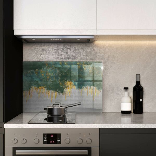 Steklena podloga za rezanje Abstrakcija z zlatom