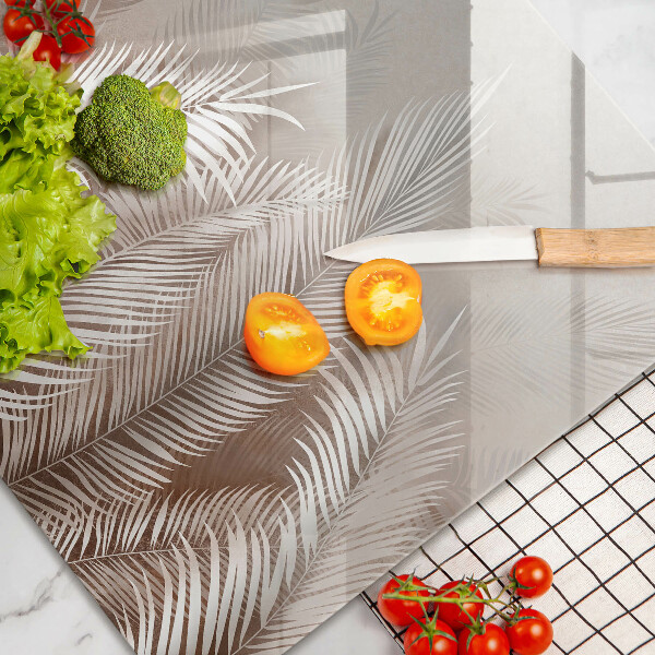 Steklena podloga za rezanje Boho rastlinski listi