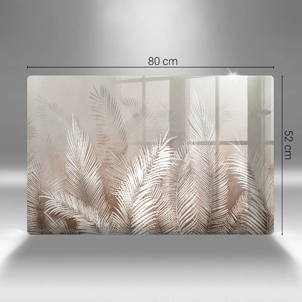 Steklena podloga za rezanje Boho rastlinski listi