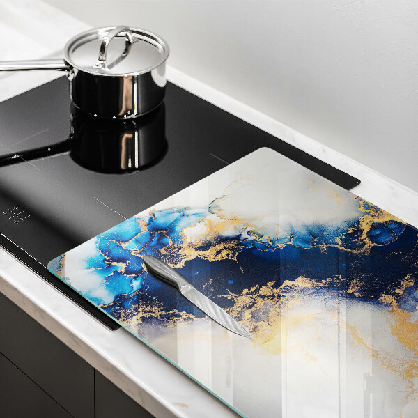 Steklena podloga za rezanje Abstrakcija z modro