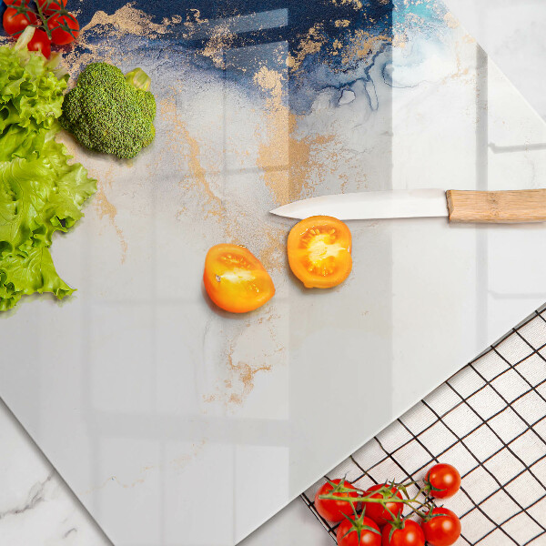 Steklena podloga za rezanje Abstrakcija z modro