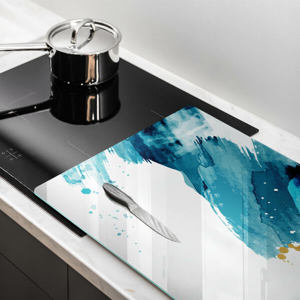 Steklena podloga za rezanje Modre lise