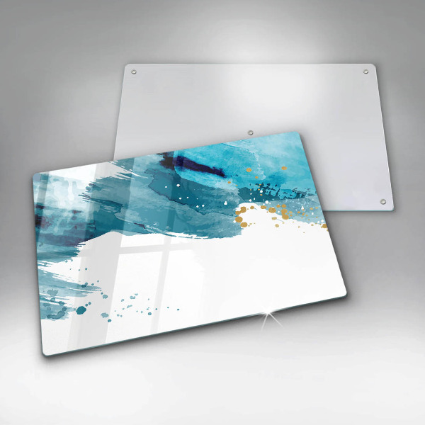 Steklena podloga za rezanje Modre lise