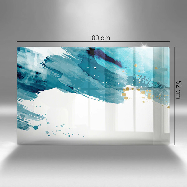 Steklena podloga za rezanje Modre lise