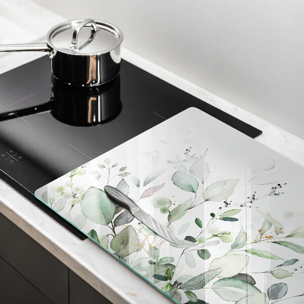 Steklena podloga za rezanje Akvarelne rastline