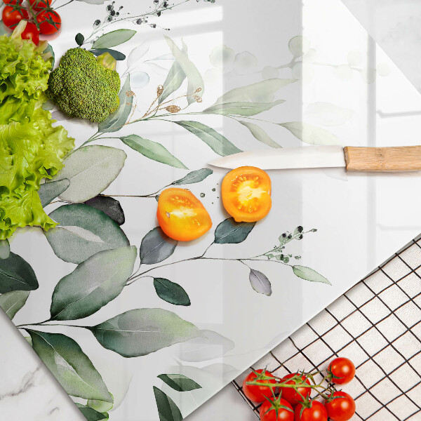 Steklena podloga za rezanje Akvarelne rastline