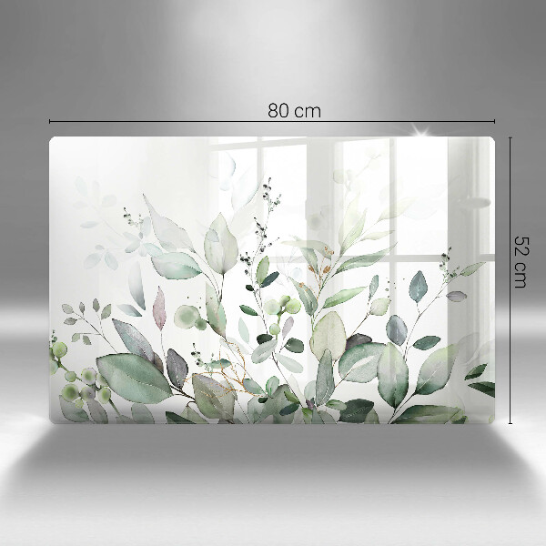 Steklena podloga za rezanje Akvarelne rastline