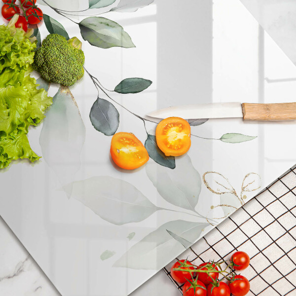 Steklena podloga za rezanje Akvarelni listi